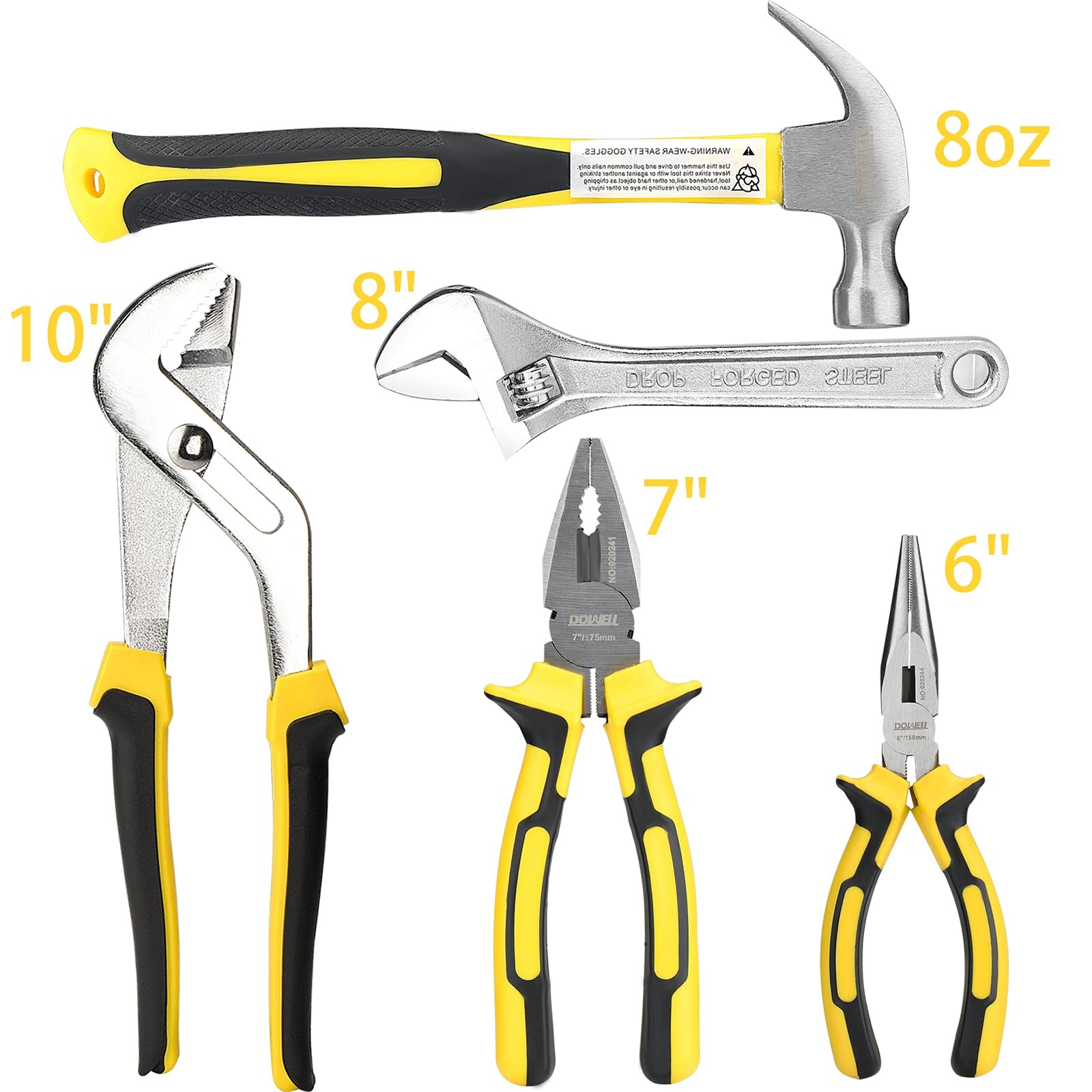 Tool Set Tool Kit 19-Piece Household Tool Kit Set Pliers Screwdriver Set Hex ...