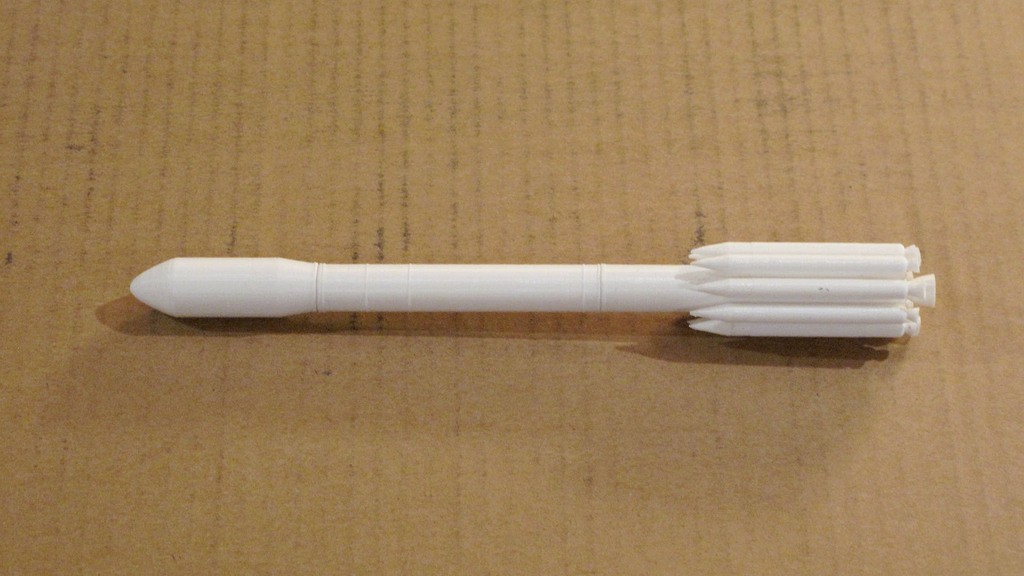 3d printed Delta 2 rocket 1:72
