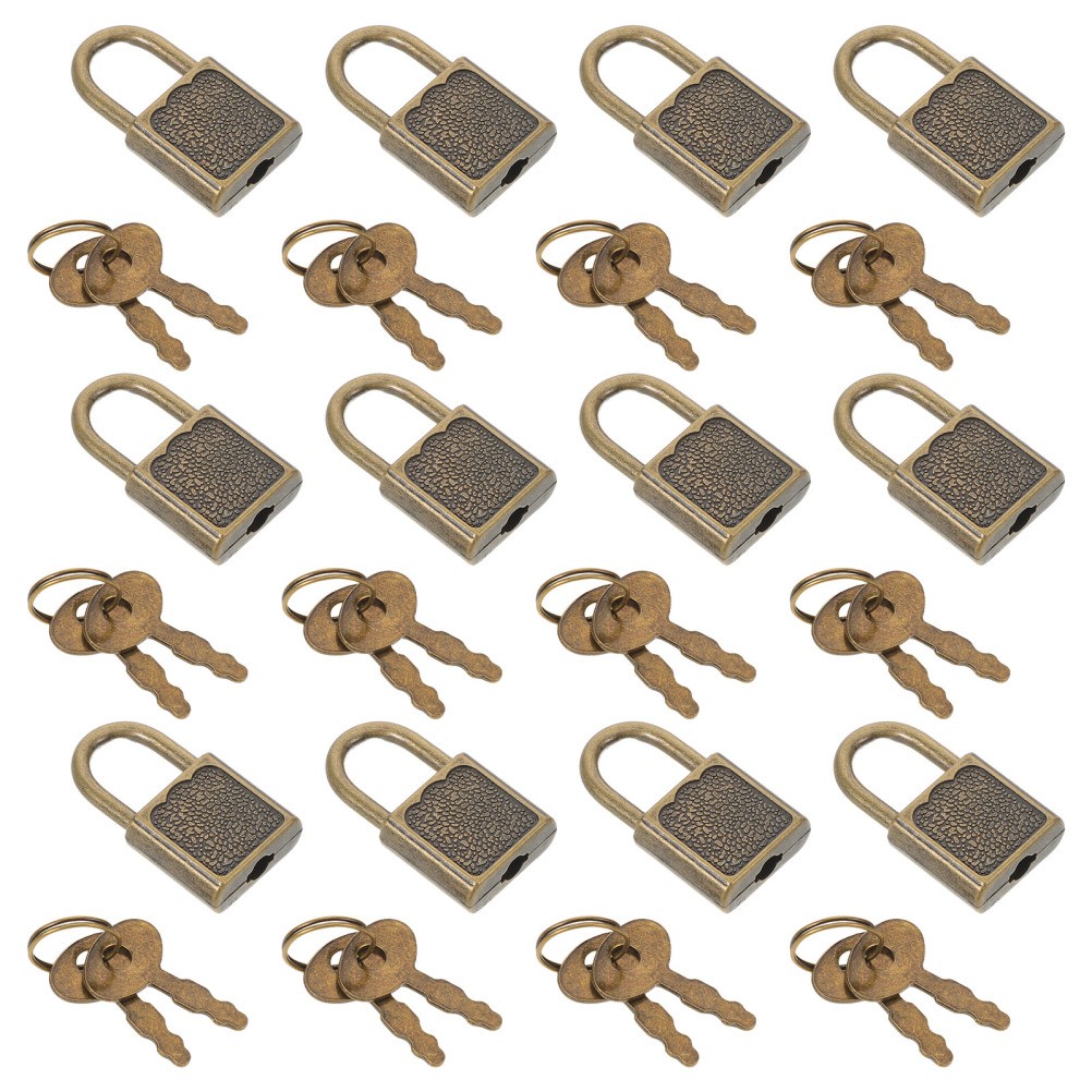 12 Sets Lock for Storage Unit Mini Vintage Locks with Key Pirate Chest
