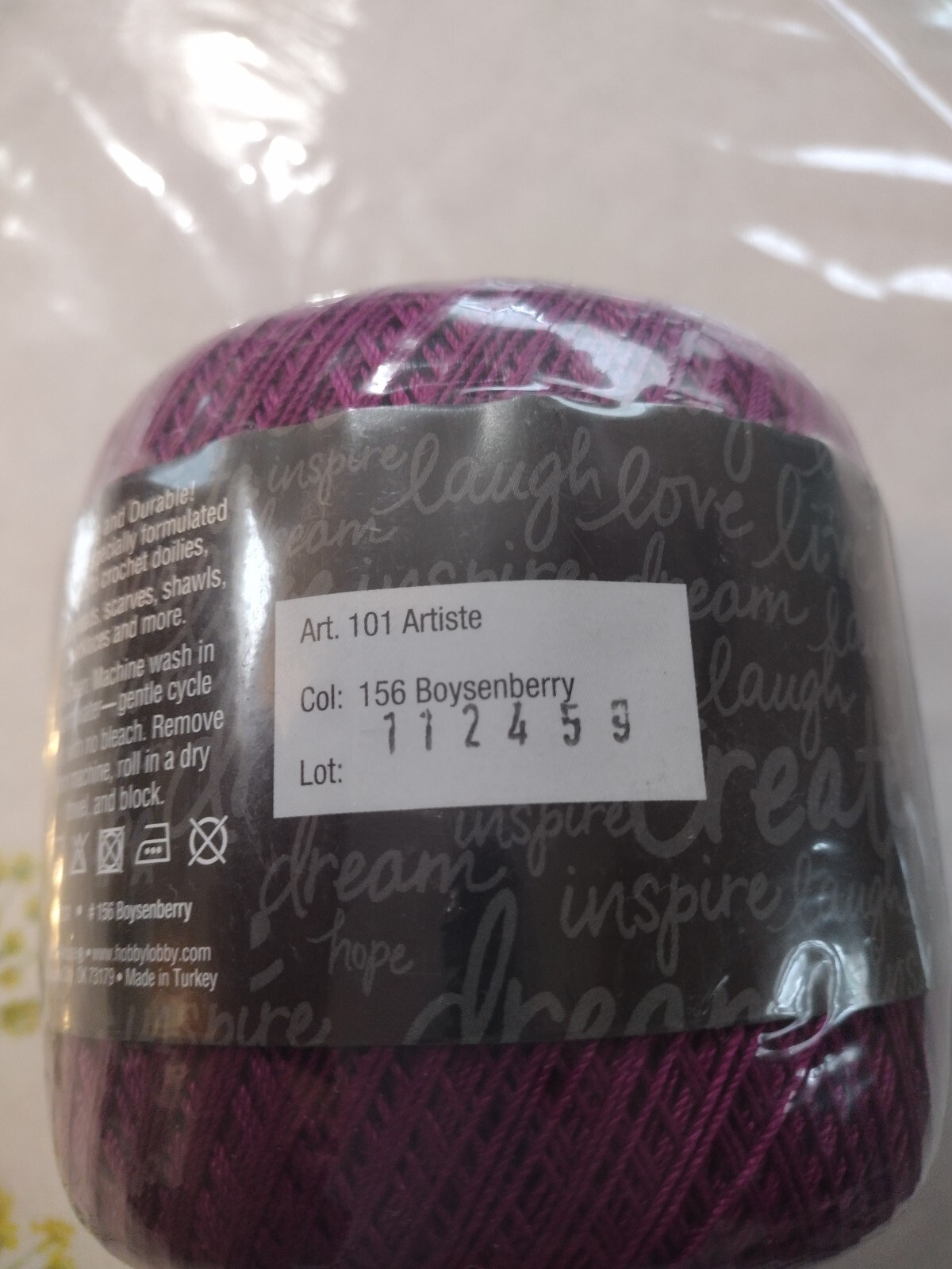 Artiste Crochet Thread Size 10 Boysenberry