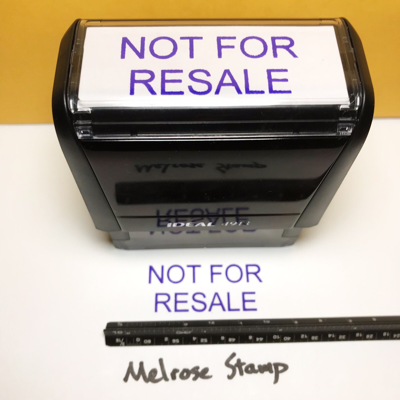 Not For Resale Rubber Stamp Purple Ink Self Inking Ideal 4913