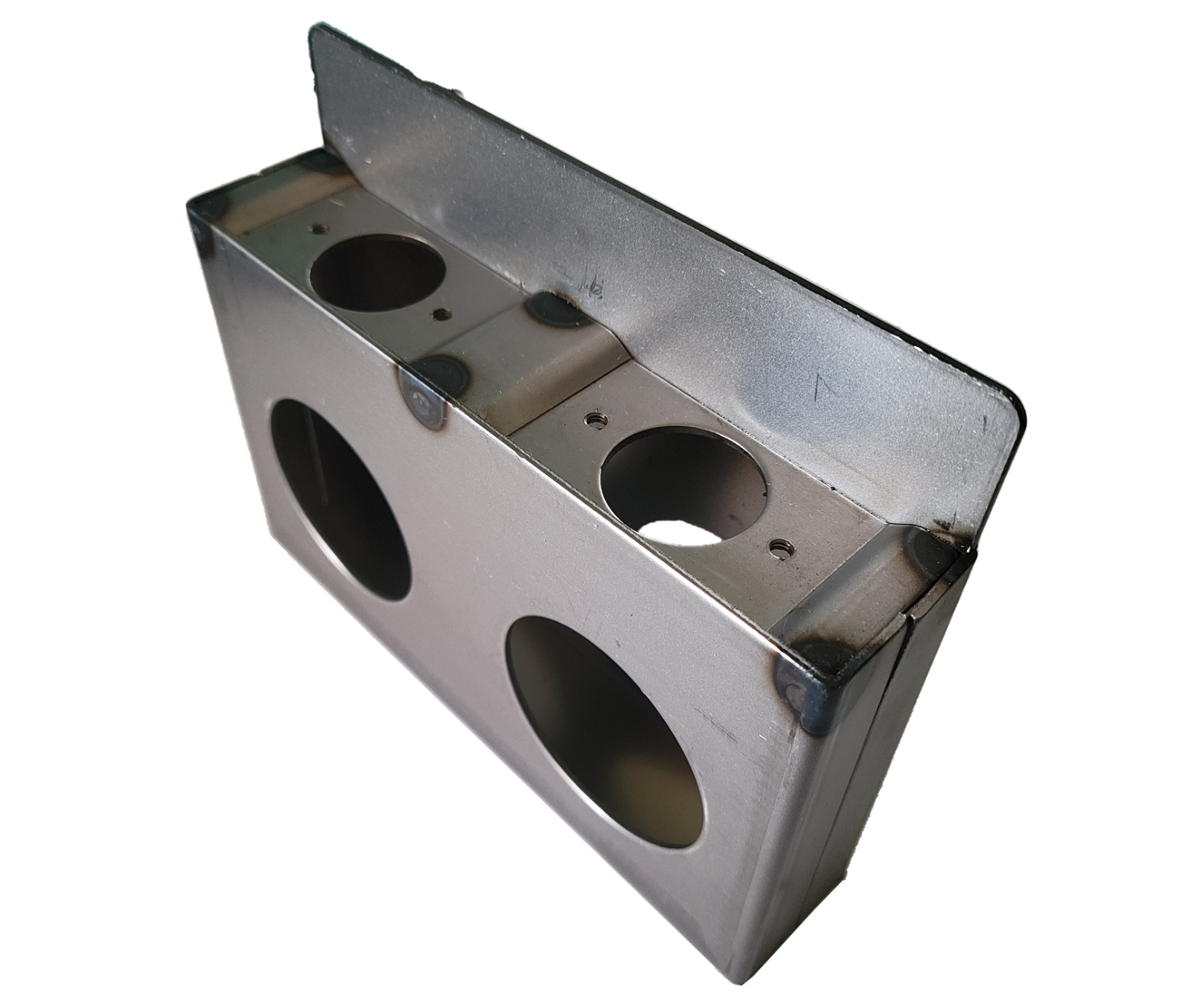 1 1/2" Double Hole Weldable Steel Lockbox for Doors and Gates (Fits most Locks)