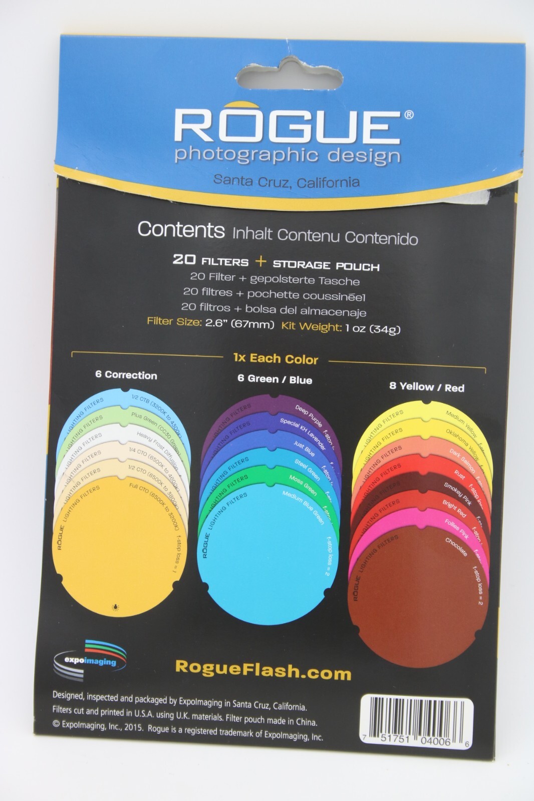 Rogue Grid Gels Combo Filter Kit New