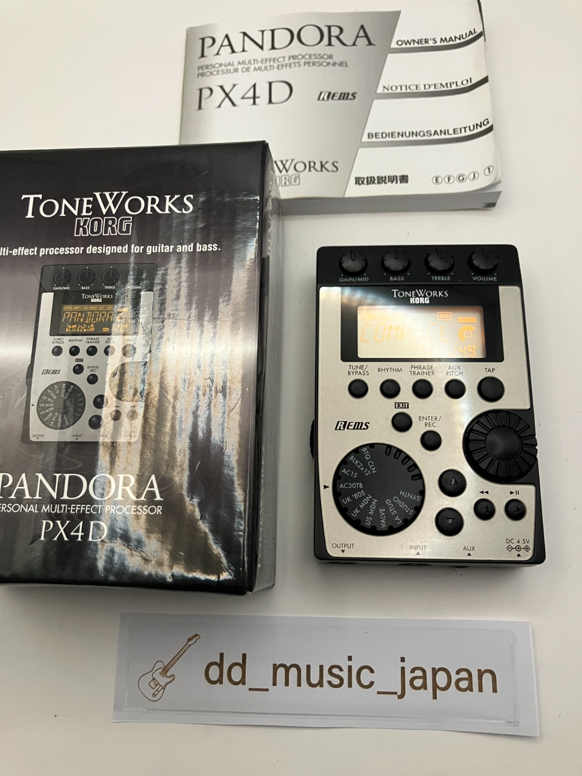 KORG ToneWorks Pandora PX4D Guitar Bass Multi Effects Processor Tested Working