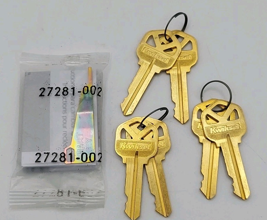 KWIKSET SMART KEY REKEY TOOL & 6 NEW KEYS * SMARTKEY KWIKSET*
