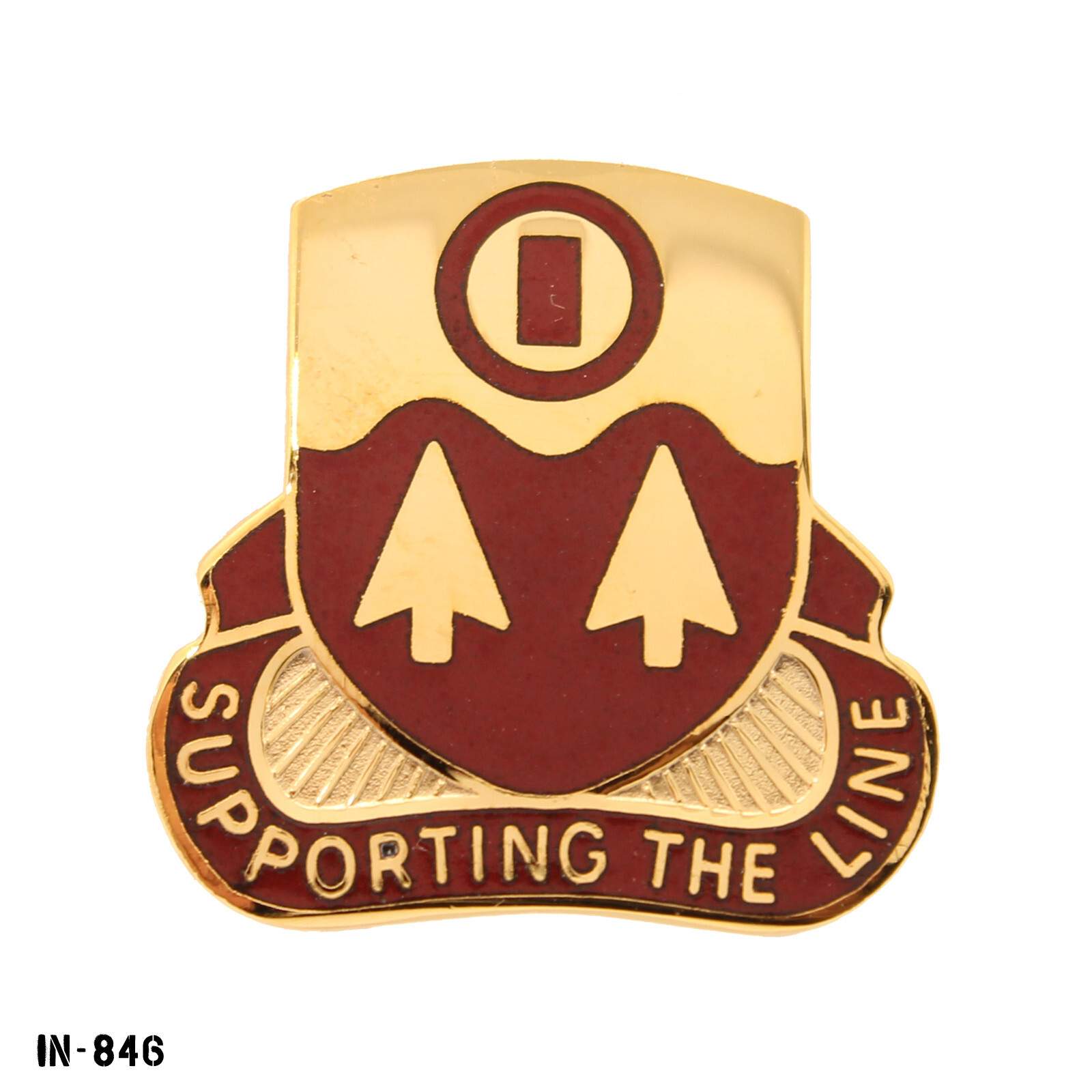 506th Support Battalion ~ Supporting The Line ~ US Army DUI Crest Pin ~ NEW