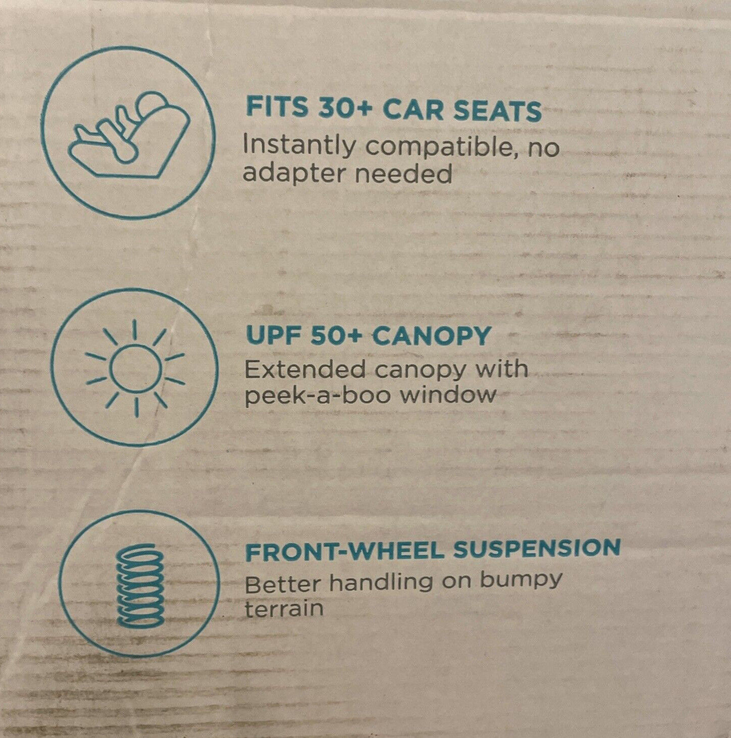 Compact Lightweight Travel Stroller Newborn Car Seat Compatible One-hand Fold