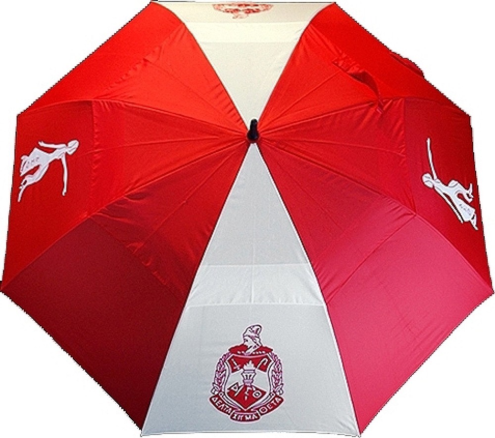 Delta Sigma Theta Wind Resistant Auto Open Jumbo Umbrella [Red/White - 30"]