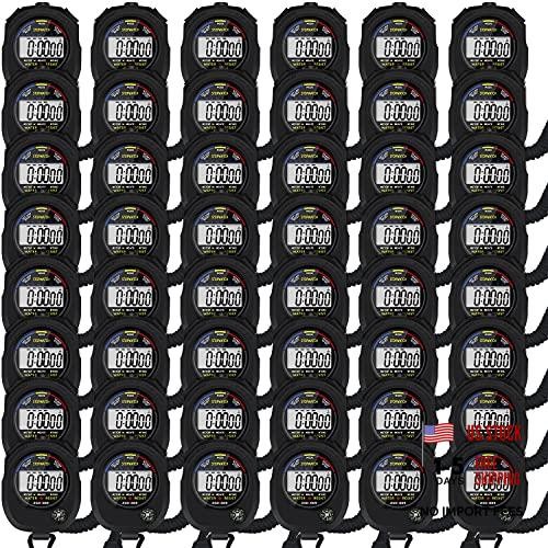Multi-Function Electronic Digital Sport Stopwatch Timer, Large Display 48 pack