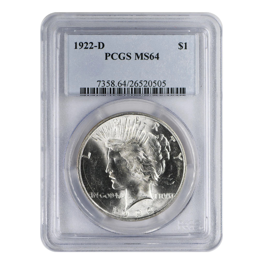 1922-D Peace Dollar PCGS MS-64