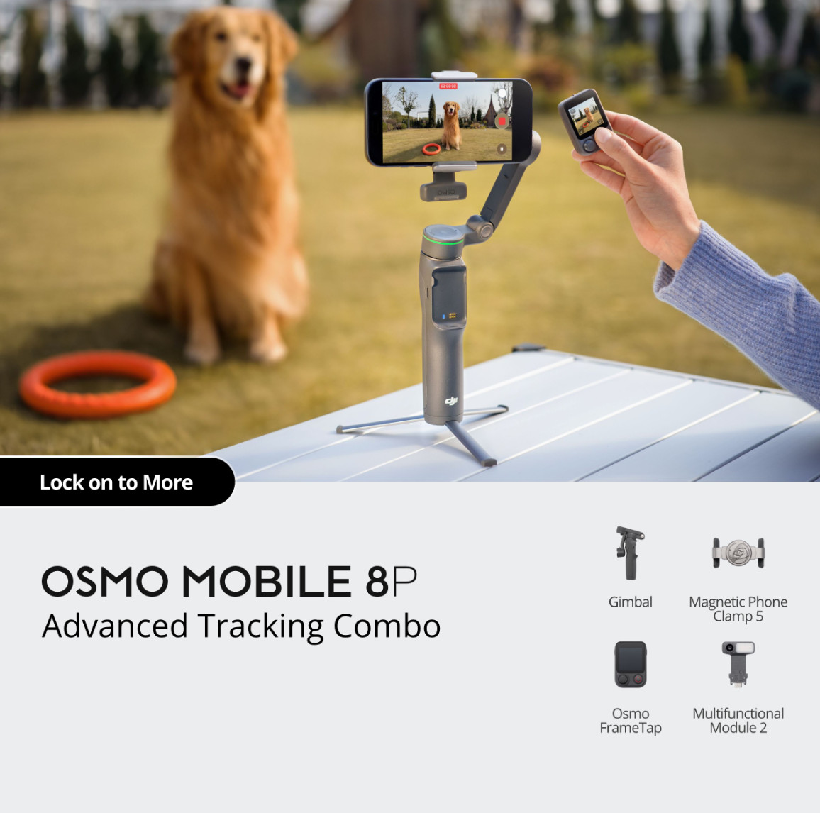 DJI Osmo Mobile 8P Advanced Tracking Combo Gimbal Stabilizer for Phone iPhone