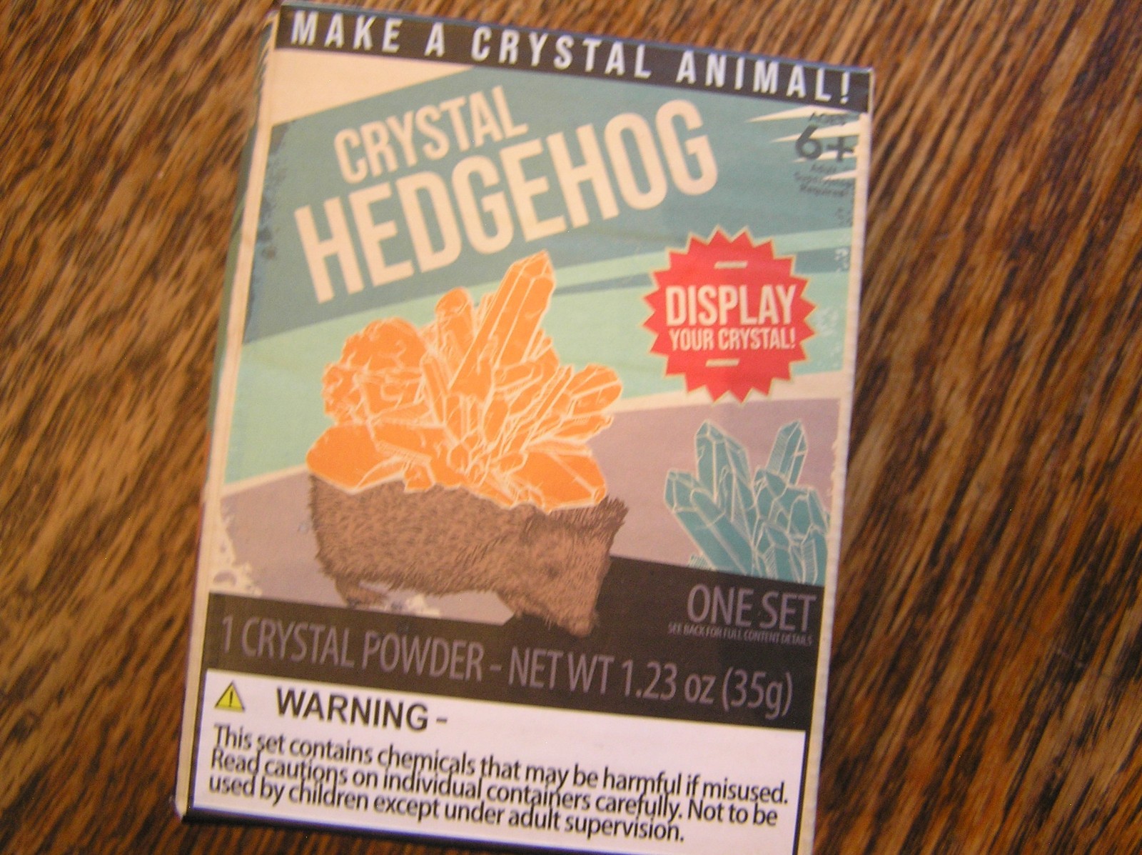 DIY Grow Your Own CRYSTAL HEDGEHOG Orange For Display Ages 6+~~NIB!!