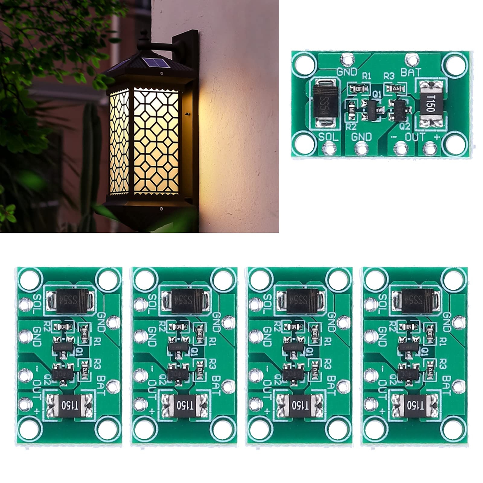 5pcs Solar Controller Board Battery Charging Controller Module Circuit Board ...