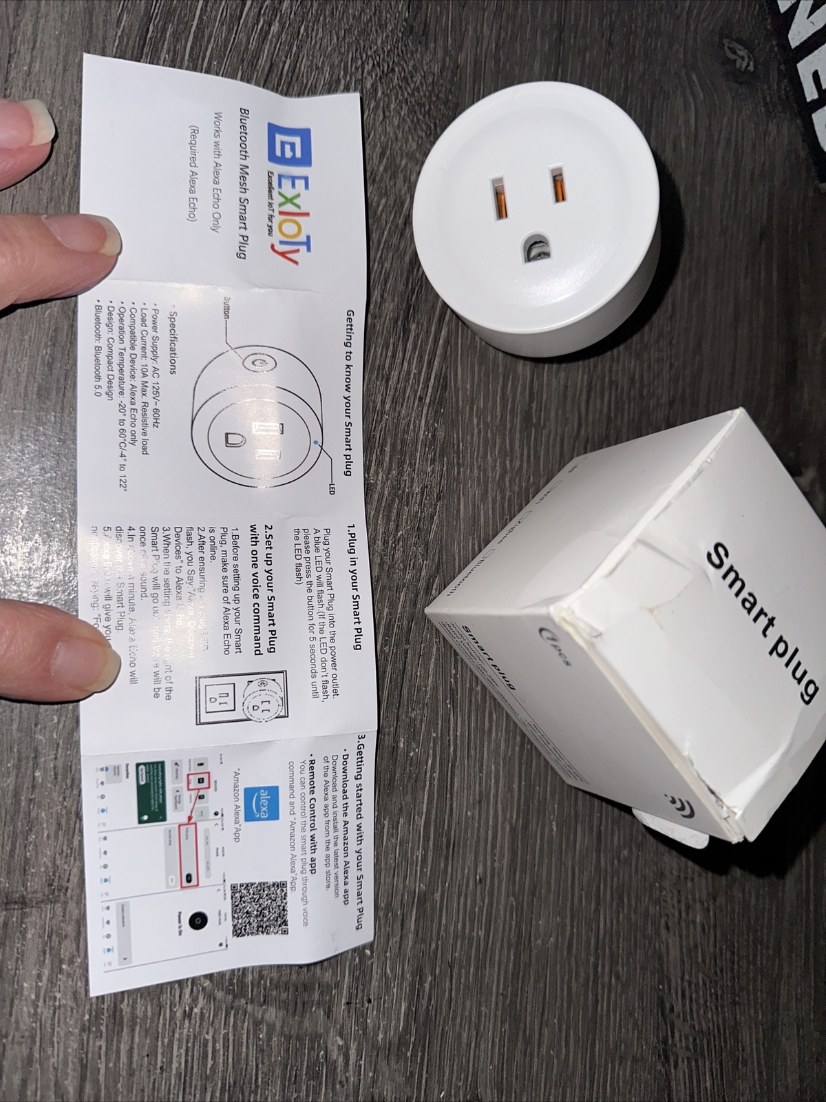 Exloty Bluetooth Mesh Smart Plug (works with Alexa Echo ONLY) 1 Plug NewWithBox