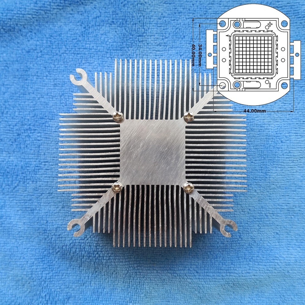 Square 90x90x25mm Aluminium Heat Sink f 20W 30W 50W LED Lamp Spot Light Bulb COB