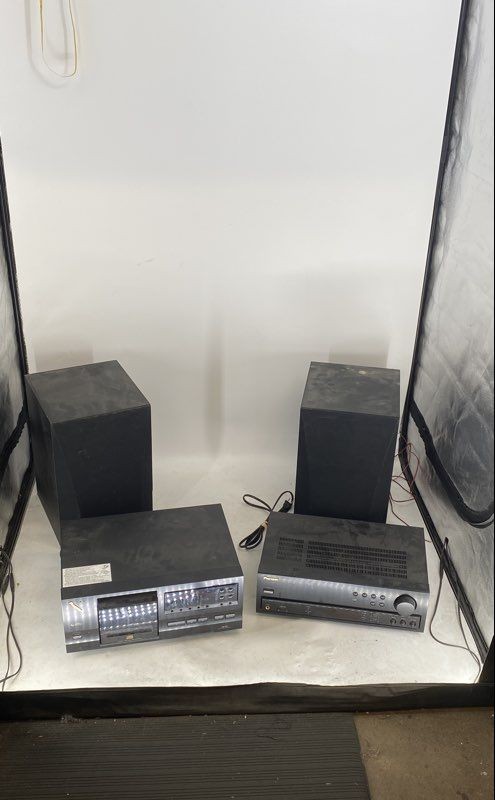 Pioneer SX-205 Black Digital Stereo Receiver System With 2 Speakers