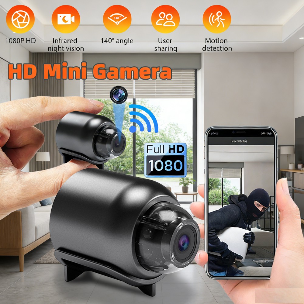WiFi Mini Camaras Espias Con Audio y Video Inalambricas Para Seguridad De Casa