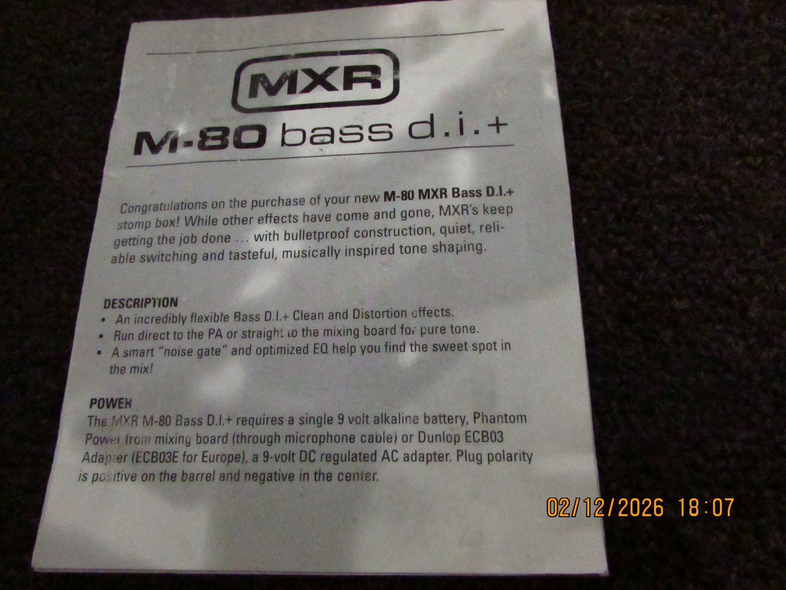 MRX M80 Bass D.I.+
