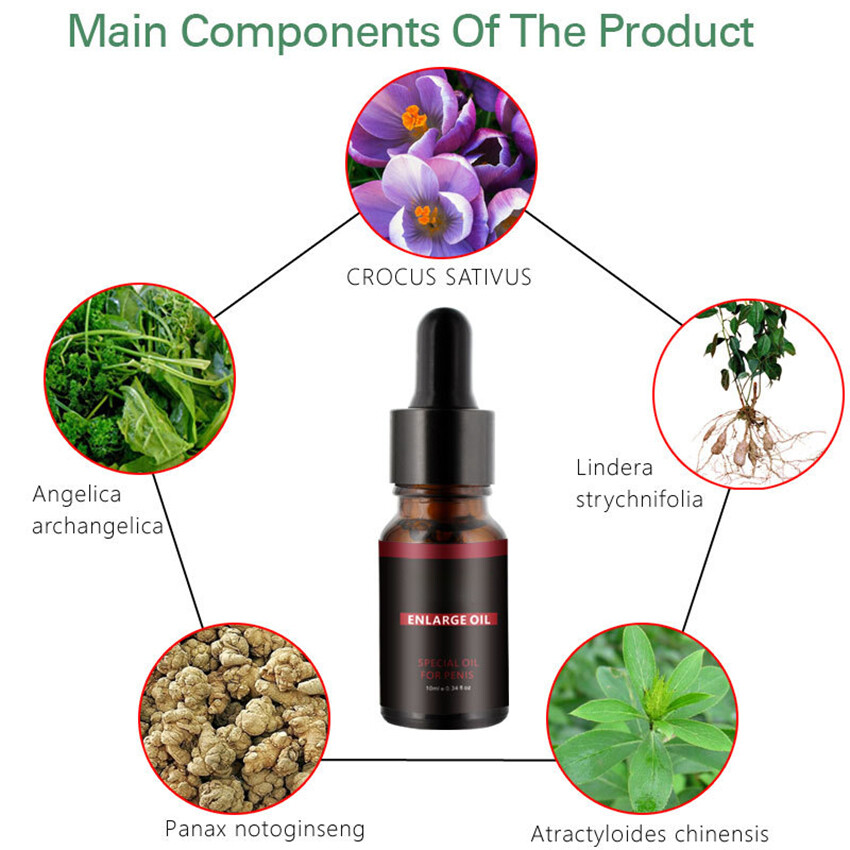 10ml Natural Plant Men Penis Enlarger Oil Increase Enlargement Growth Oil XXXL