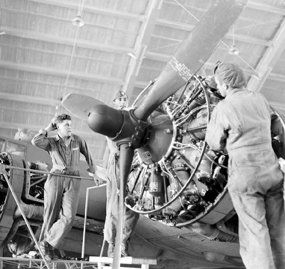 WW2 WWII Photo B-17 Mechanics McDill AFB Florida 1942 USAAF World War Two / 5484