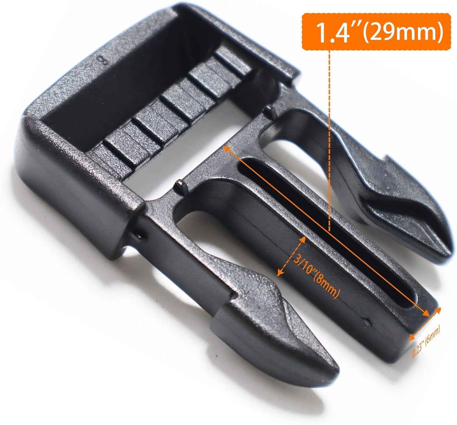 Plastic Buckle Clips for 1 Inch Straps, 2 Pack 1" Quick Side Release Buckles