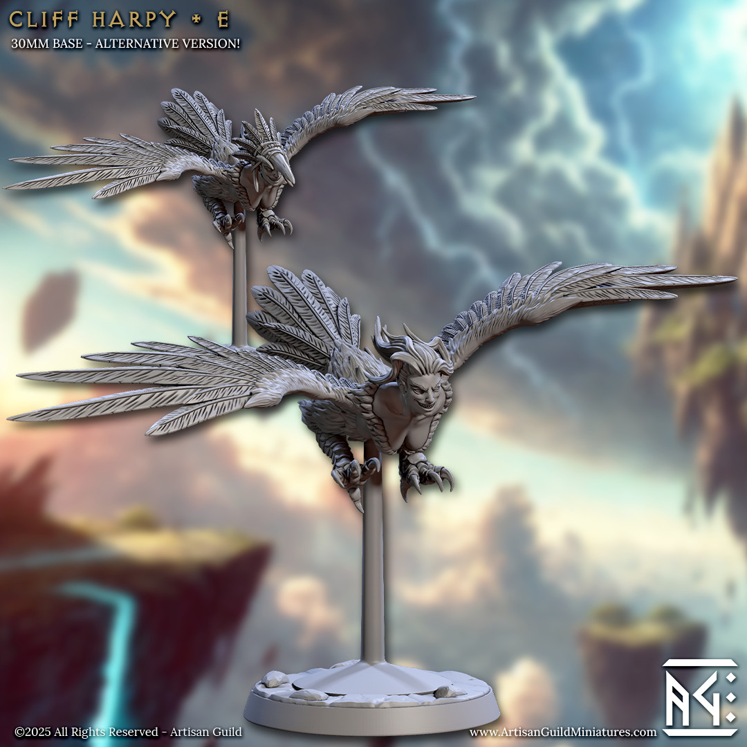 Cliff Harpy - Winged Human Vulture Hybrid - Artisan Guild - Dungeons and Dragons