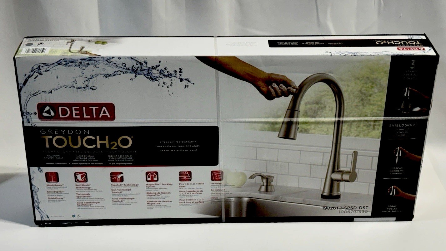 Delta GREYDON ToucH2O Pull-Down Kitchen Faucet 19826TZ-SPSD-DST