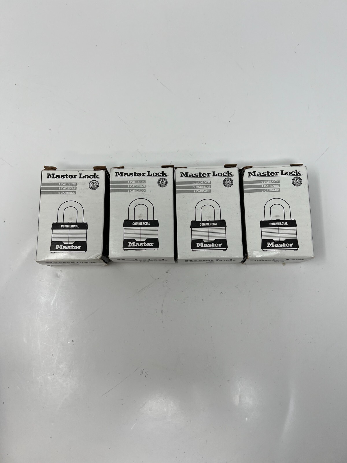 4 Pack - Master Lock 1KA Padlocks Shackle - ALL Keyed Alike - New Free Shipping