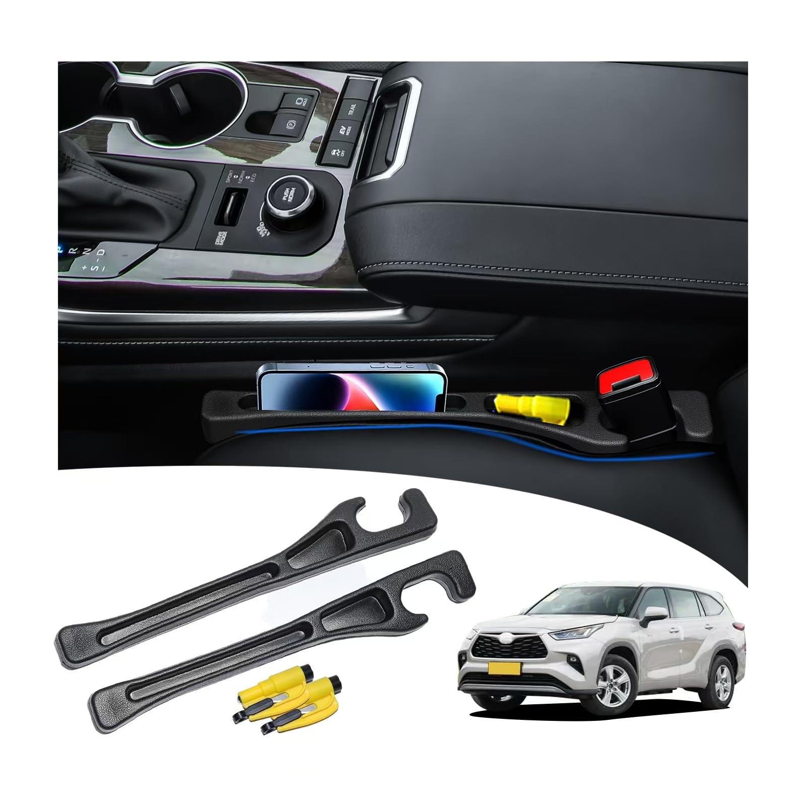 【Compatible with Toyota Highlander】 Seat Gap Filler,No Drop Seat Guard Compat...