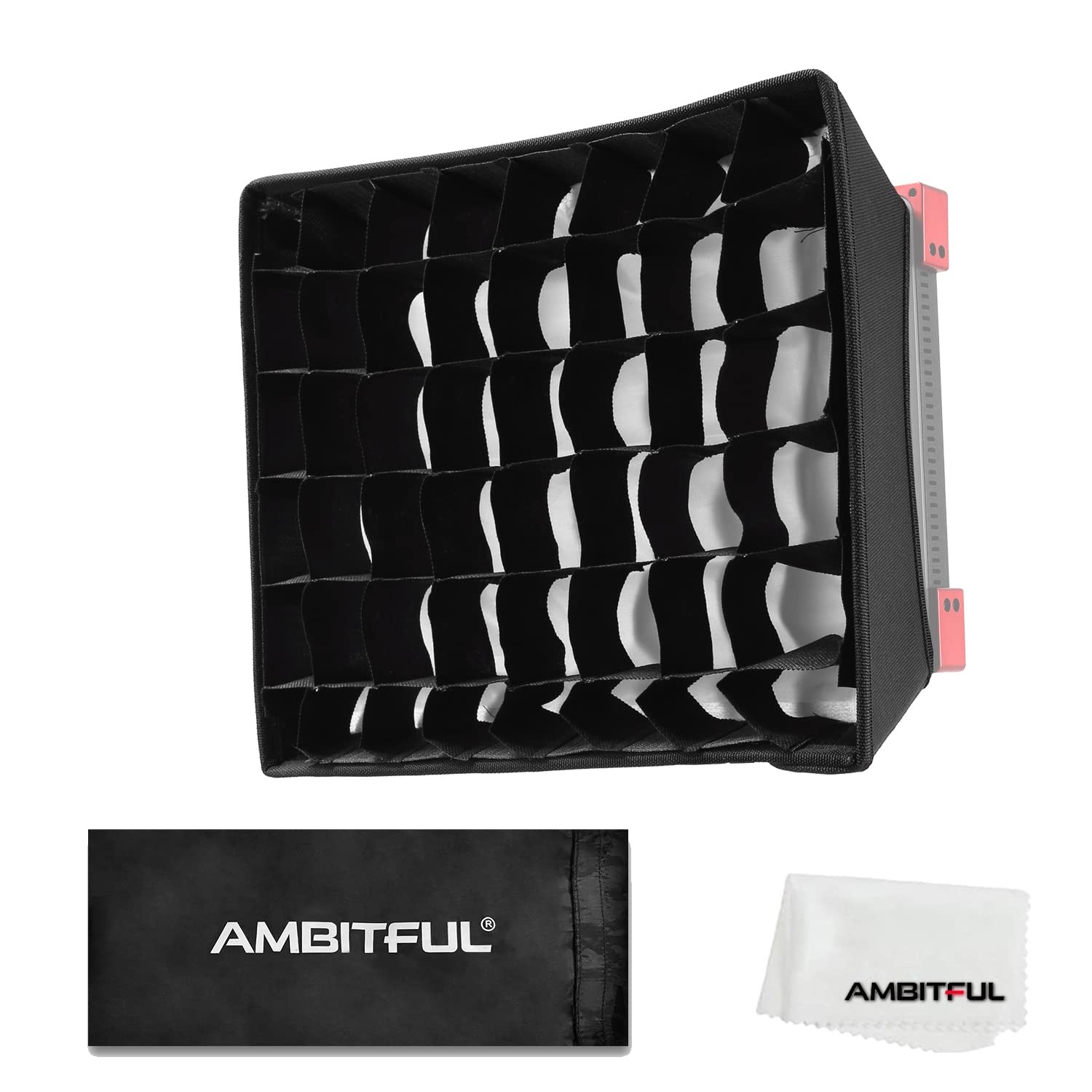 LED Video Light Diffuser Honeycomb Grid Softbox Panel Light Softbox + Honeyco...