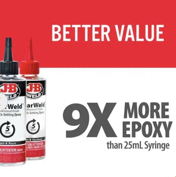 JB Weld 50240H ClearWeld Professional Grade Epoxy in Clear NEW