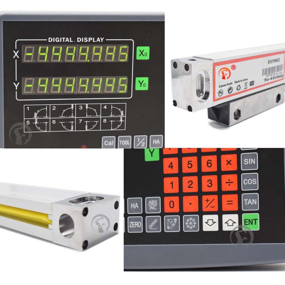 3Axis Digital Readout DRO Display Milling Lathe Machine TTL Linear Scale Encoder