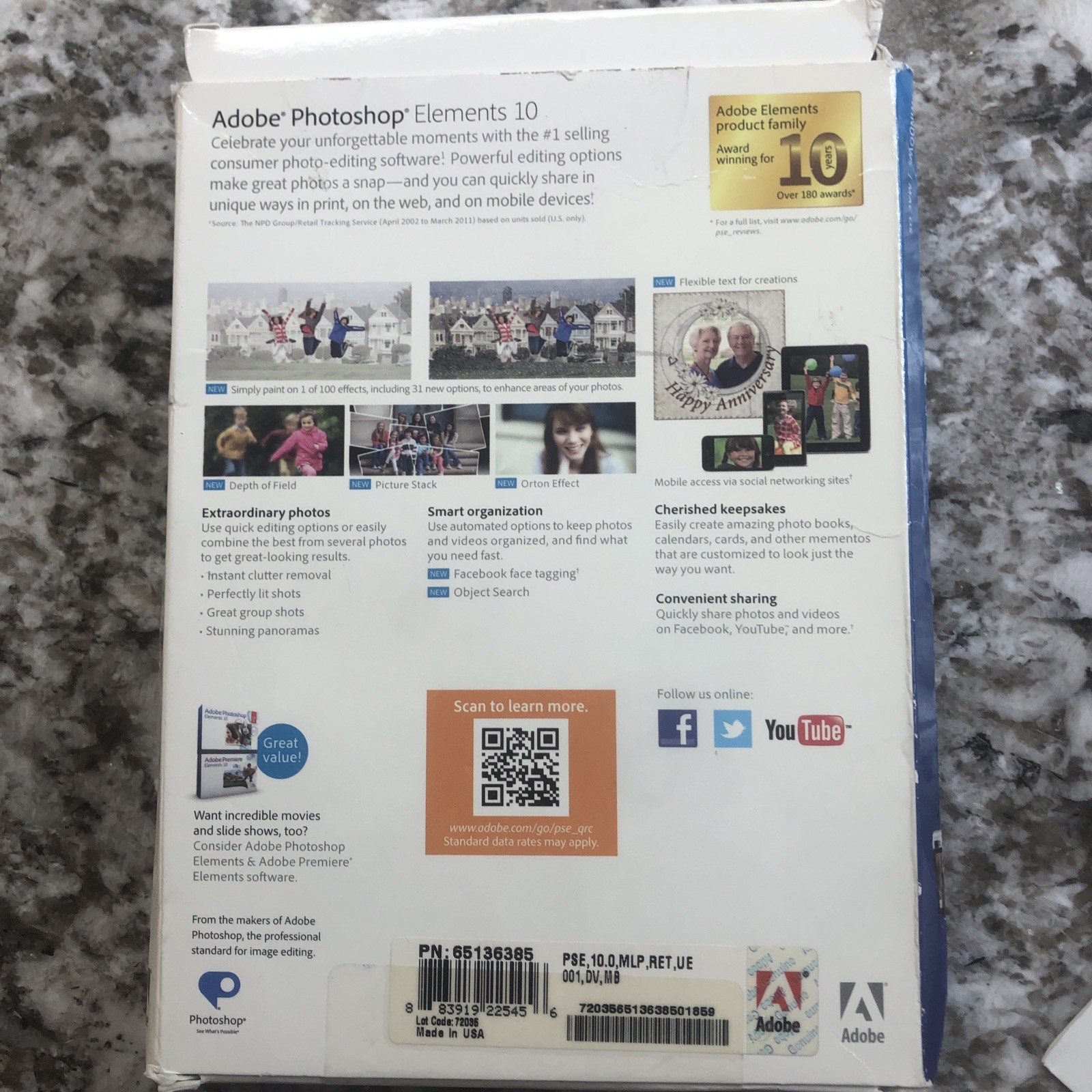 Photoshop Elements 10 Windows Mac PC Photo Editing Software Disc + Serial