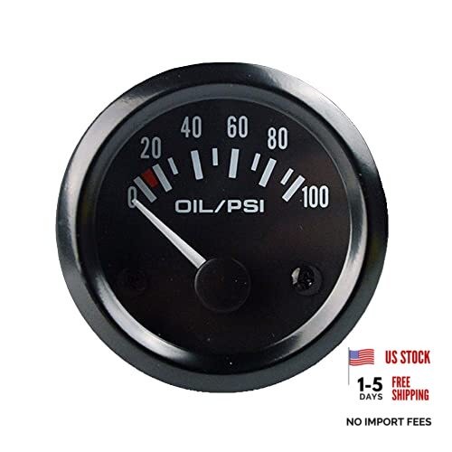 ESUPPORT Universal Car 2" 52mm Pointer Oil Press Pressure Gauge Oil Press Gauge