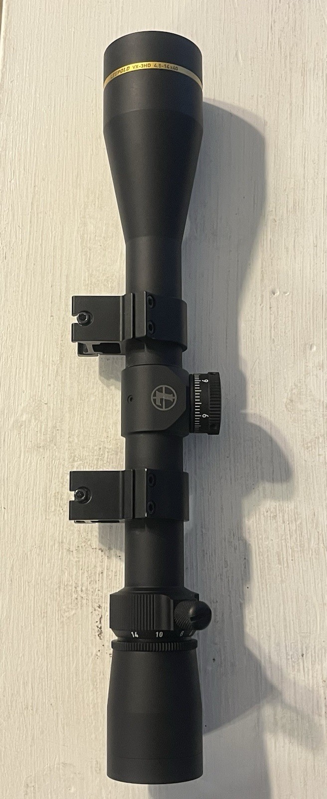Leupold VX-3HD 4.5-14x40 CDS-ZL Duplex 1" Tube Matte Black Riflescope With Rings