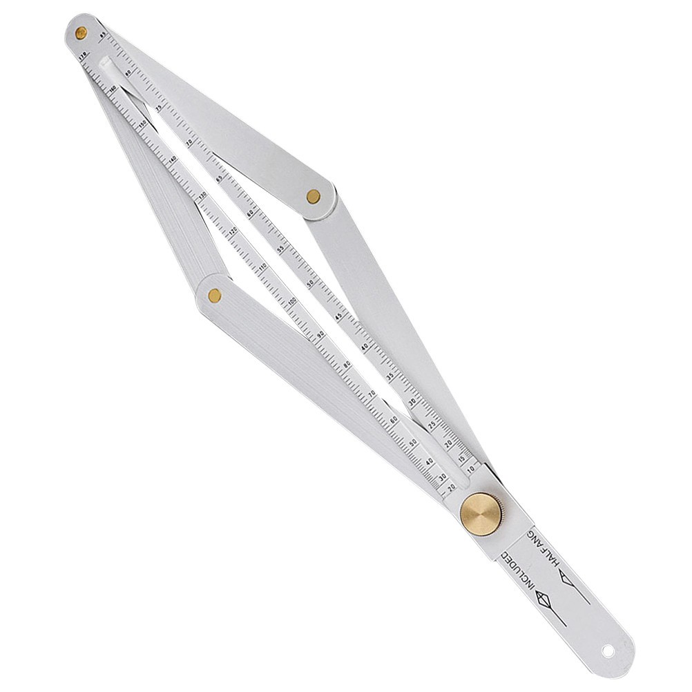 Diagonal Ruler Multifunctional Protractor Measuring Tool for Woodworking