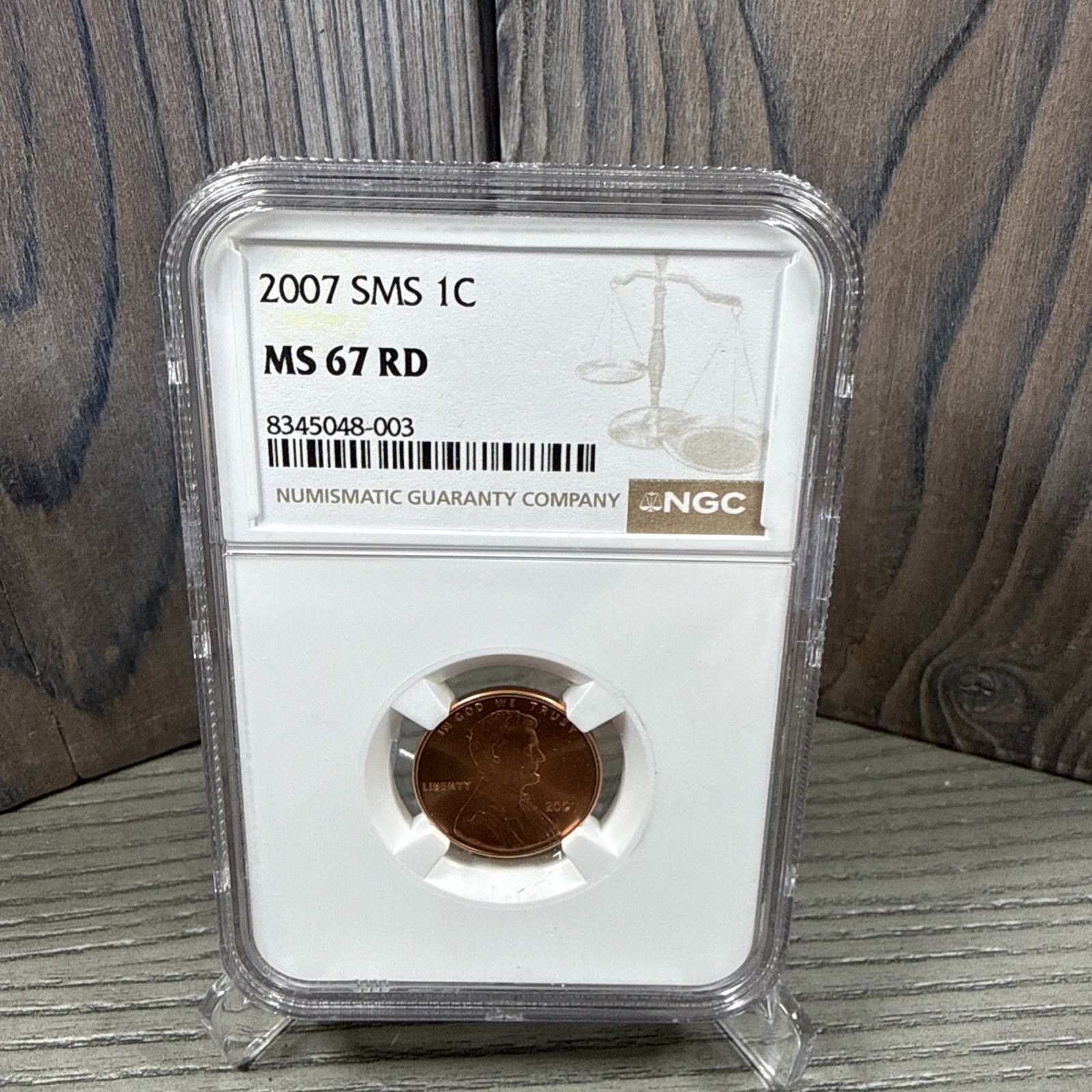 2007 Lincoln 1 CENT SMS NGC MS67 RD