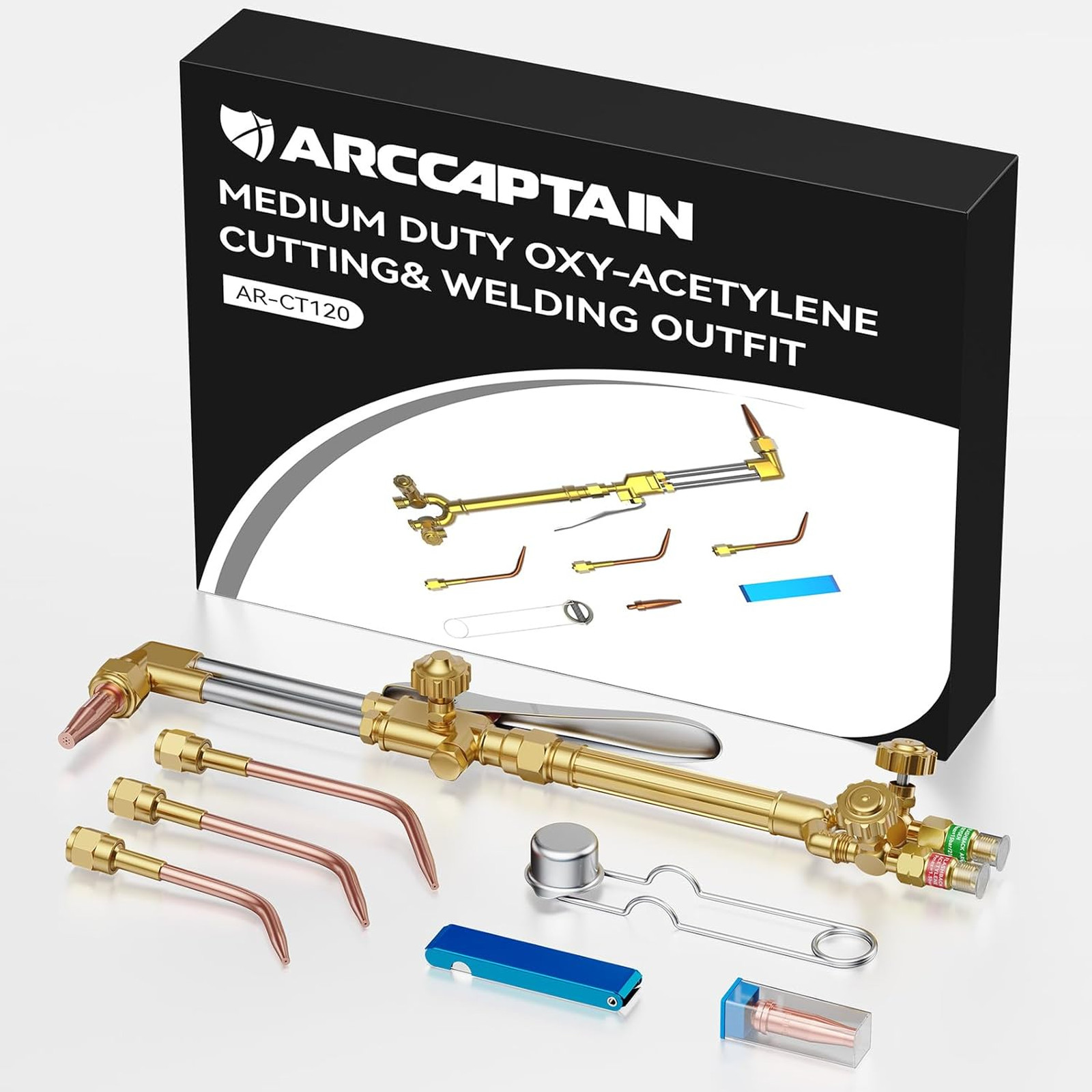 Oxy Acetylene Cutting Torch, Medium Duty CA1350 Cutting Welding Torch with Check