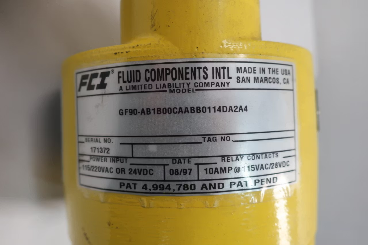Fci GF90-AB1B00CAABB0114DA2A4 Flow Sensor 24v-dc D628320