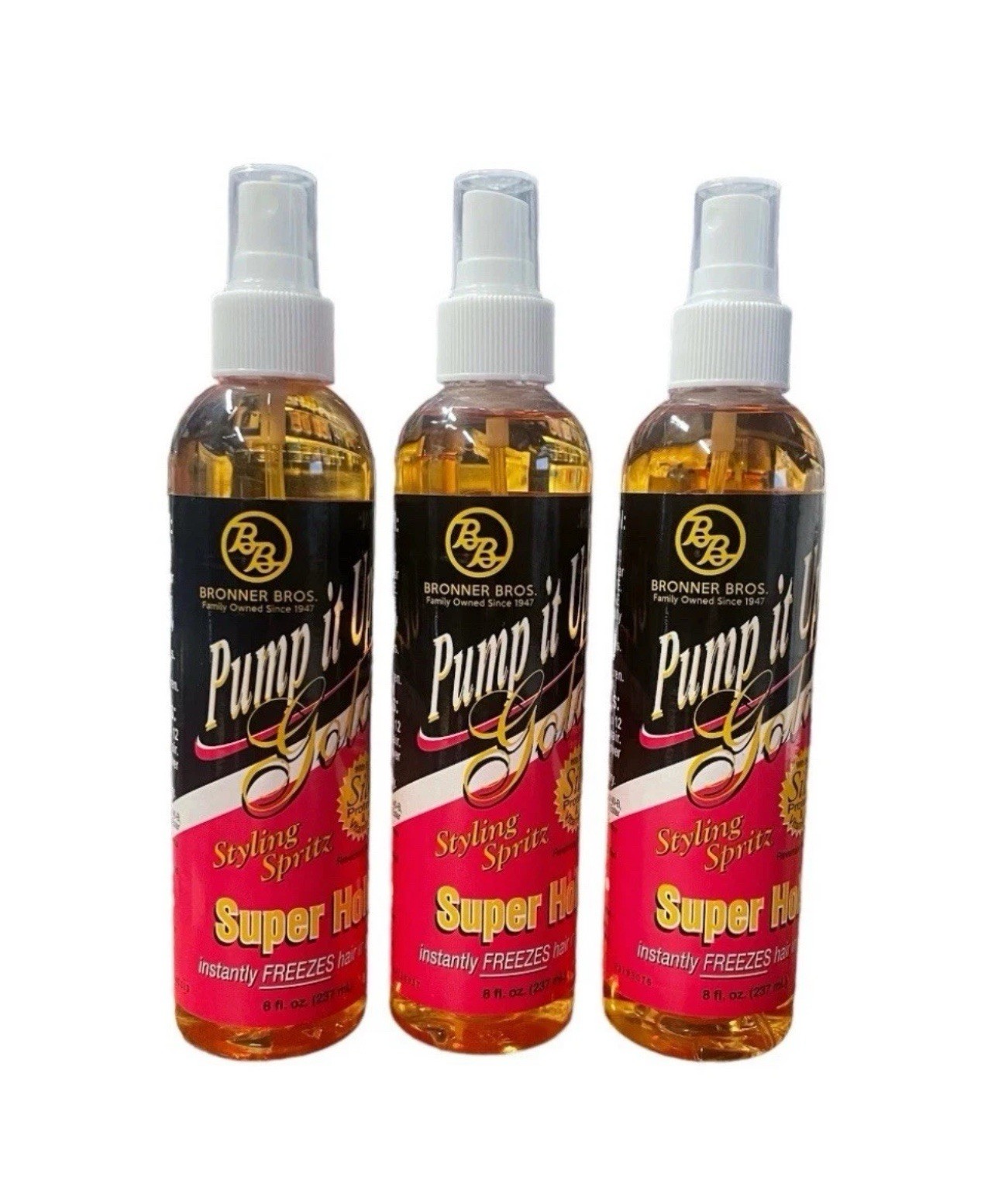 3 BB Pump It Up Gold Super Hold Styling Spritz Finishing Styling ShapeHair Spray