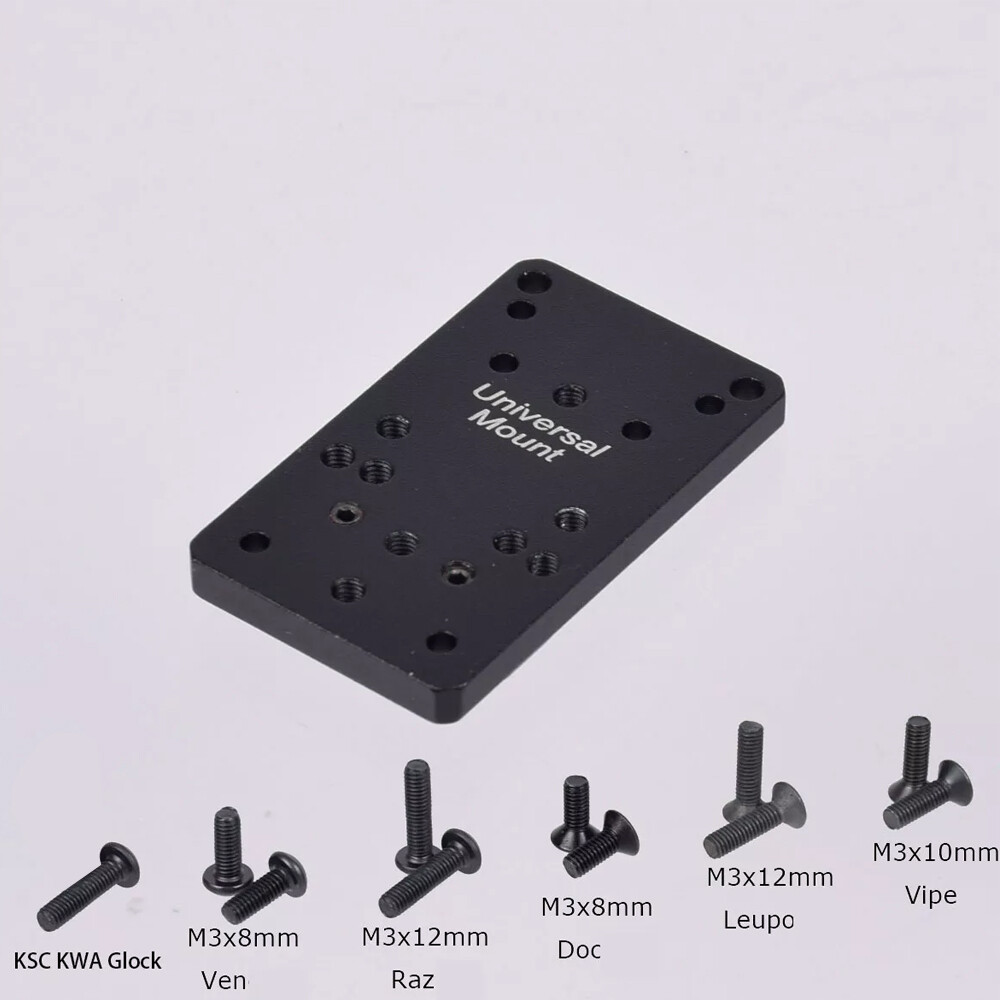 For Glock Universal Optic Mount Red Dot Sight Pistol Rear Sight Plate Base Mount