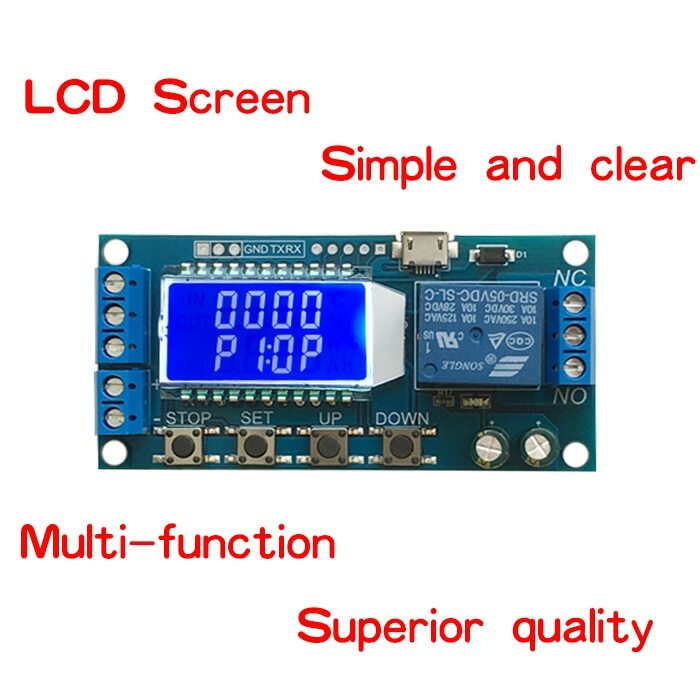 XY-LJ02 Time Delay Relay Module Control Timer Switch 6-30V Trigger Loop Timing