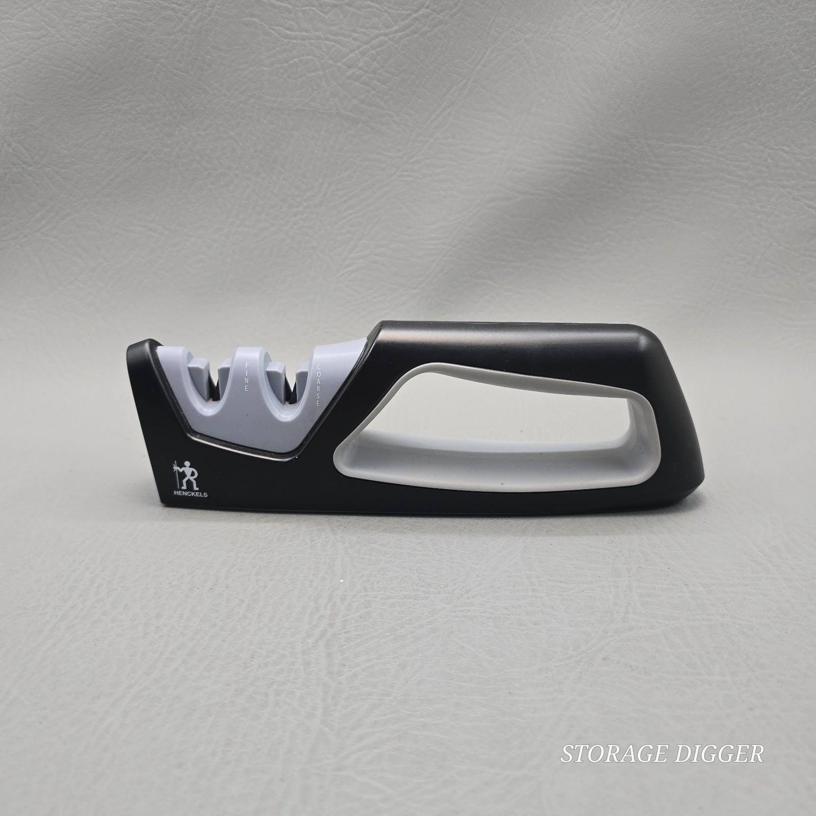 Henckels Manual 2 Stage Coarse Fine Knife Sharpener Handheld Ceramic Non Slip