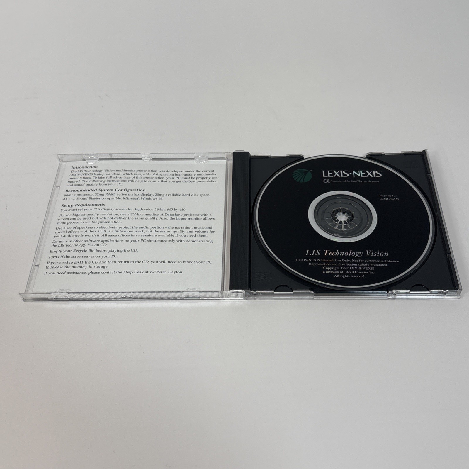 Lexis-Nexis LIS Technology Vision Version 1.0 32MG RAM (CD/1997)