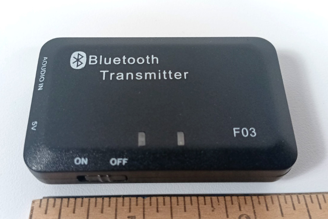 Bluetooth 3.0 Audio Transmitter Jack Aux Adapter BT35F03 Preowned
