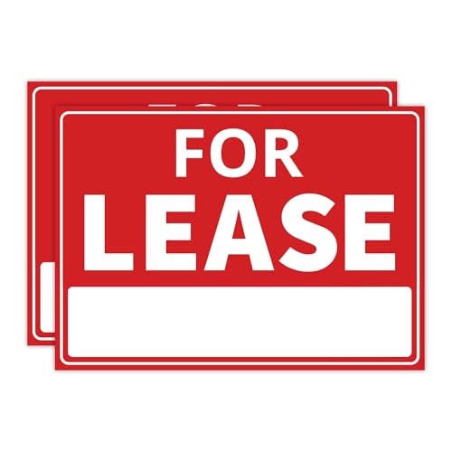 2PC For Lease Sign, 14 Inches by 10 Inches - 20 mil Polystyrene Plastic - Now