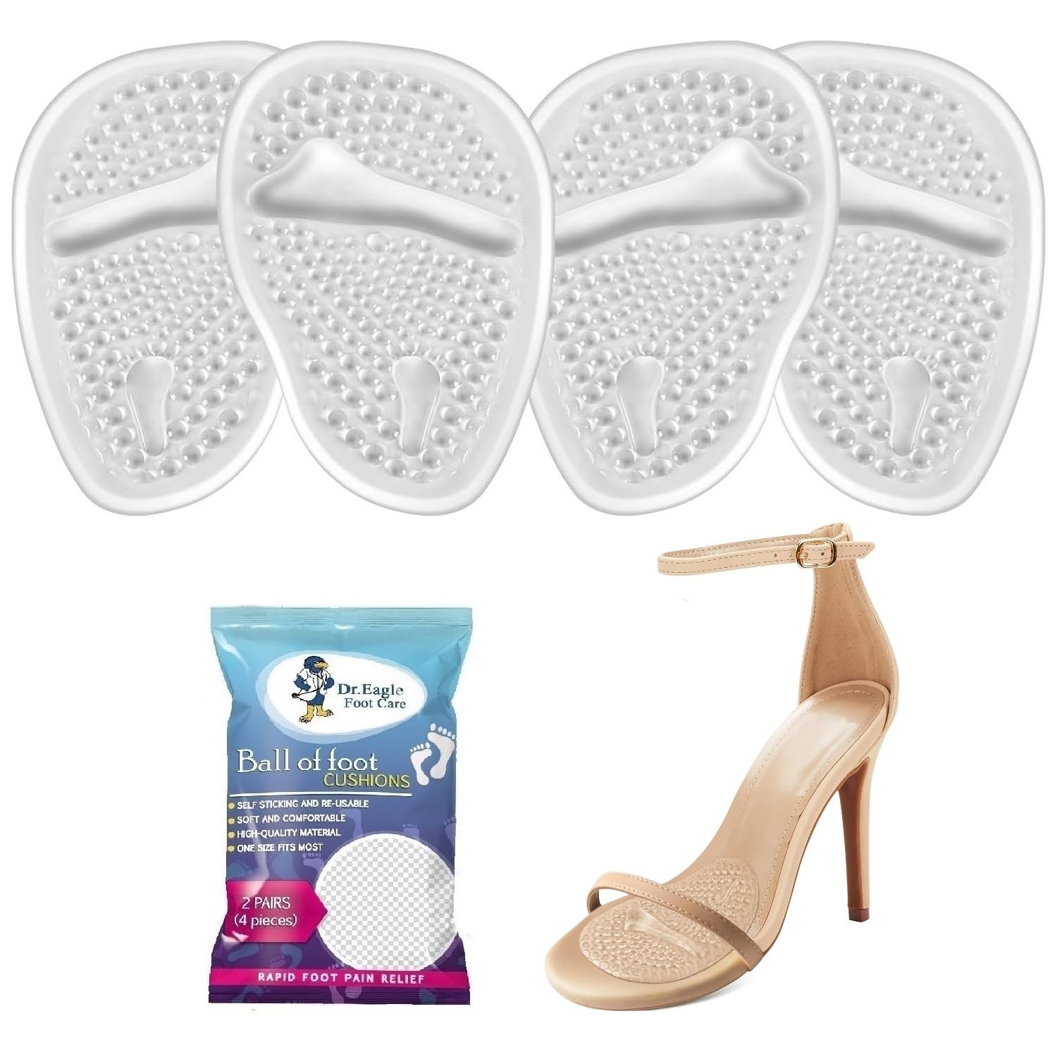 Ball of Foot Cushions – Metatarsal Pads for Women & Men | Heel Inserts & Cush...