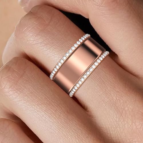 2-Pack 14K Gold Plated Stackable Bands for Oura Ring 5/Oura Ring 8 Rosegold