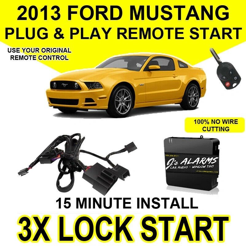 2013 Ford Mustang Plug & Play Remote Car Starter DIY Install 3X Lock FO1A