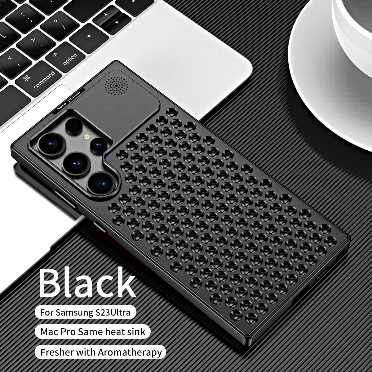 For Samsung S24/S24+/S24 Ultra Case Cover Metal Honeycomb Heat Dissipation Case